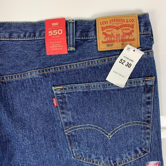 Levi's 550 Relaxed Fit Jeans 52 X 30 NWT Tapered L - Picture 7 of 7